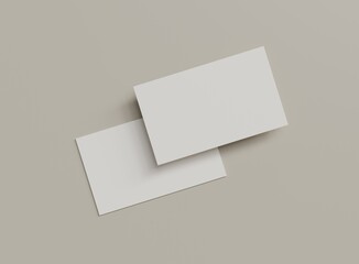 3D blank paper and business cards. Mockup scene. Template for branding identity. 3D rendering.