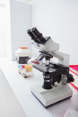 Fototapeta na wymiar microscope bioanalysis and equipment