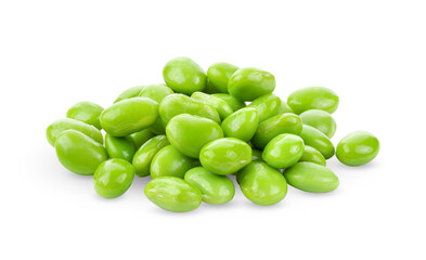 Green soybeans seeds isolated on transparent png