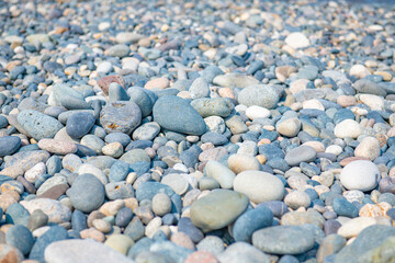 the texture of pebbles on the black sea