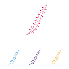 Cut suture scar icon design vector illustration