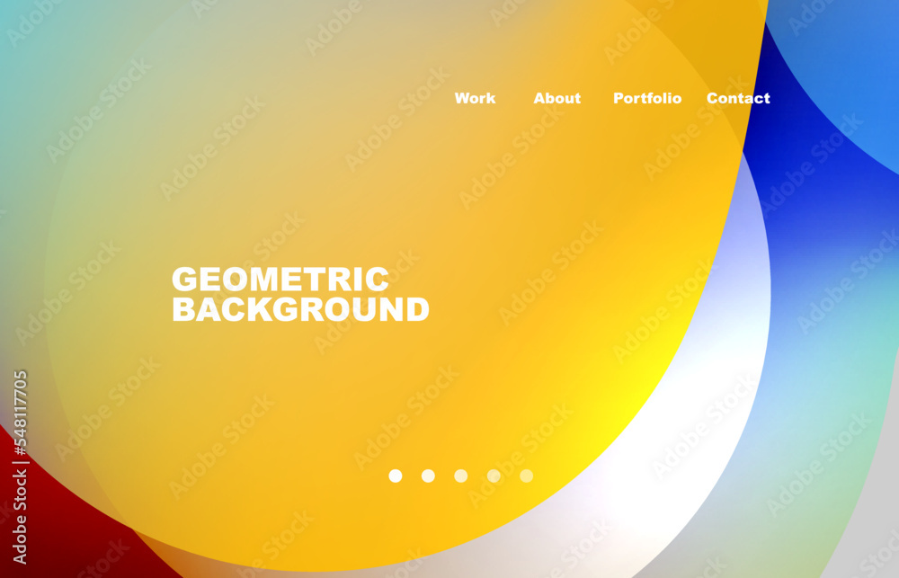 Fototapete Abstract liquid background for your landing page design. Web page for website or mobile app wallpaper