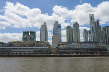 Fototapeta na wymiar Modern buildings from Puerto Madero, Buenos Aires, Argentina