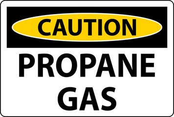 Symbol Propane Caution Label, Propane Gas Sign