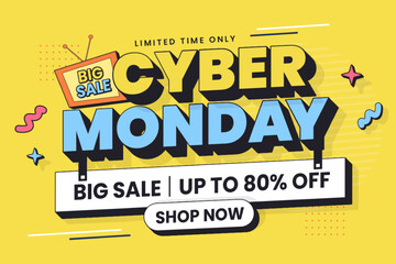 Cyber Monday Background design template is easy to customize