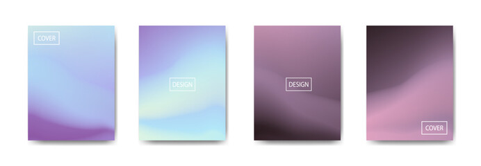 set of abstract background with beautiful gradation color, colorful background for poster flyer banner backdrop.vertical banner.cool fluid background vector illustration