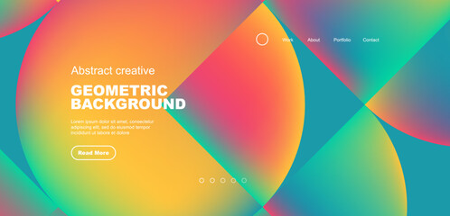 Circle abstract background with fluid gradient colors. Vector illustration for wallpaper, banner, background, leaflet, catalog, cover, flyer