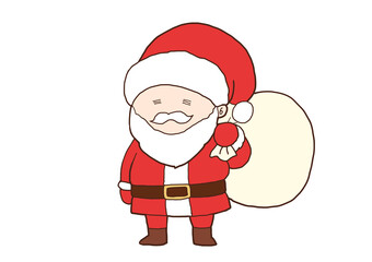 サンタクロース　立つ　笑顔