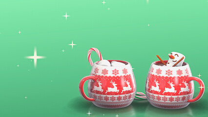 HOT CHOCOLATE WITH MARSHMALLOW CHRISTMAS TIME