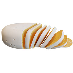 3d white cheese
