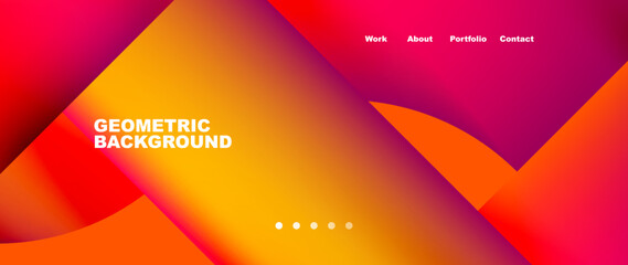 Minimal geometric abstract background. Circle and line design. Trendy techno business template for wallpaper, banner, background or landing