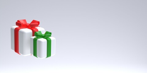 3D gift box background. 3d rendering illustration.	