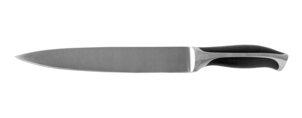 Sharp chef's kitchen knife, on a transparent background. isolated object