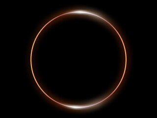 Geometric circle shape  neon frames luxury line vector illustration