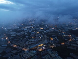 clouds over the city