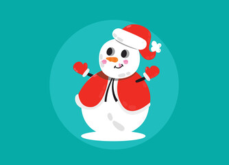 Snowman cute illustration