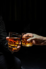 whiskey, for a friendly party in a bar or a restaurant.