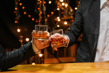 whiskey, for a friendly party in a bar or a restaurant.
