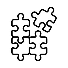 puzzle icon vector design template in white background