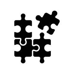 puzzle icon vector design template in white background