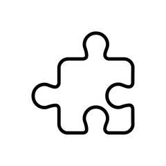 Obraz premium puzzle icon vector design template in white background