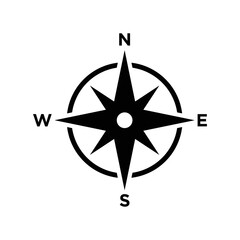 Naklejka premium compass icon vector design template in white background