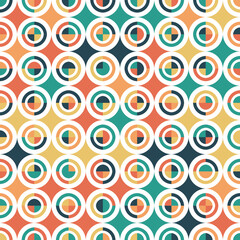 Geometric Circle shape Bauhaus pattern. Vector design and modern colorful art. Abstract Bauhaus design pattern. 