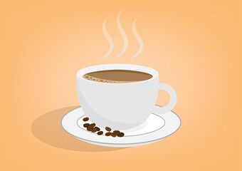 Vector Illustration of Cup of Coffee. Coffee cup. Morning Coffee.