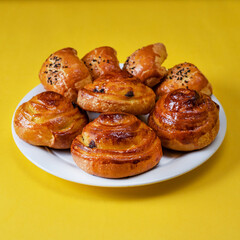 donuts on a plate