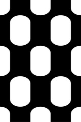 Black Vector Seamless Rounded Rectangles Inversed 2x2 Vertical