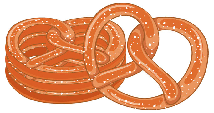 recommend clip art: Salted pretzel bread vector