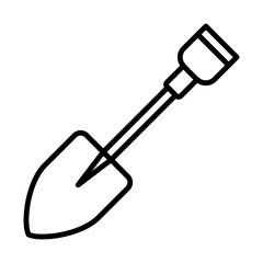 Shove, Shovel Icon Logo Design Vector Template Illustration Sign And Symbol Pixels Perfect