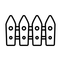 Fence Icon Logo Design Vector Template Illustration Sign And Symbol Pixels Perfect