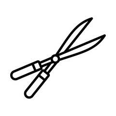 Garden Scissor Icon Logo Design Vector Template Illustration Sign And Symbol Pixels Perfect