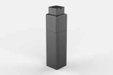 cosmetic spray bottle mockup isolated on white background