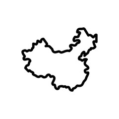 Fototapeta premium Black line icon for mainland