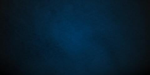 Dark black and blue stone concrete grunge wall texture and backdrop background anthracite panorama. Panorama dark black or blue slate background or texture.	
