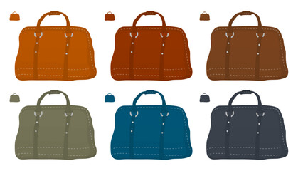 旅行かばん　ベクターイラスト素材のセット