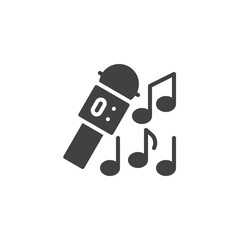 Karaoke microphone vector icon
