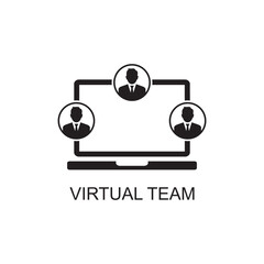 virtual team icon , communication icon