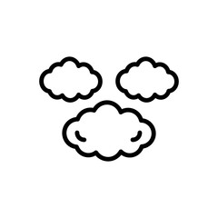 Black line icon for cloud