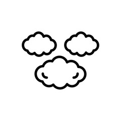 Obraz premium Black line icon for cloud