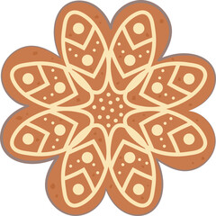 Cute Christmas Gingerbread Bake Decoration Doodle Illustration Graphic Element 