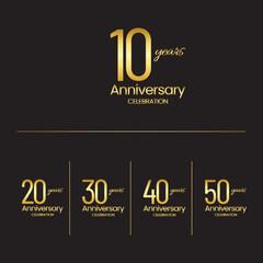 Anniversary Celebration golden number design