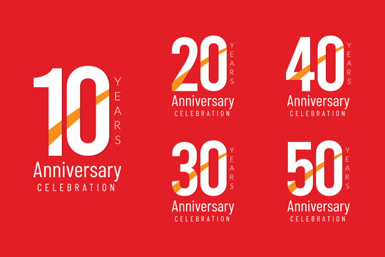 Anniversary Celebration creative colorful number design.