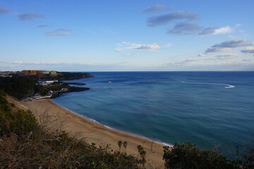 wonderful seascape from seaside cliff