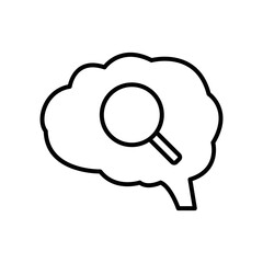 Searching idea icon vector graphic illustration
