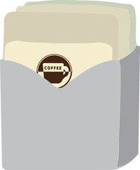 紙ナプキン容れに入ったロゴ入り紙ナプキン