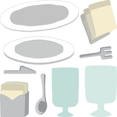 ファミリーレストランの食器類詰め合わせ