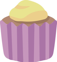 バタークリームの乗ったカップケーキ